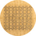 Round Oriental Brown Modern Rug, abs4196brn