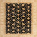 Square Abstract Bakers Brown Oriental Rug, abs4197