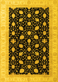 Oriental Yellow Modern Rug, abs4197yw