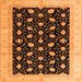 Square Oriental Orange Modern Rug, abs4197org