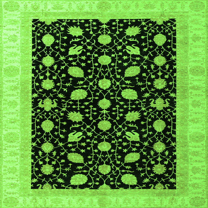 Square Oriental Green Modern Rug, abs4197grn
