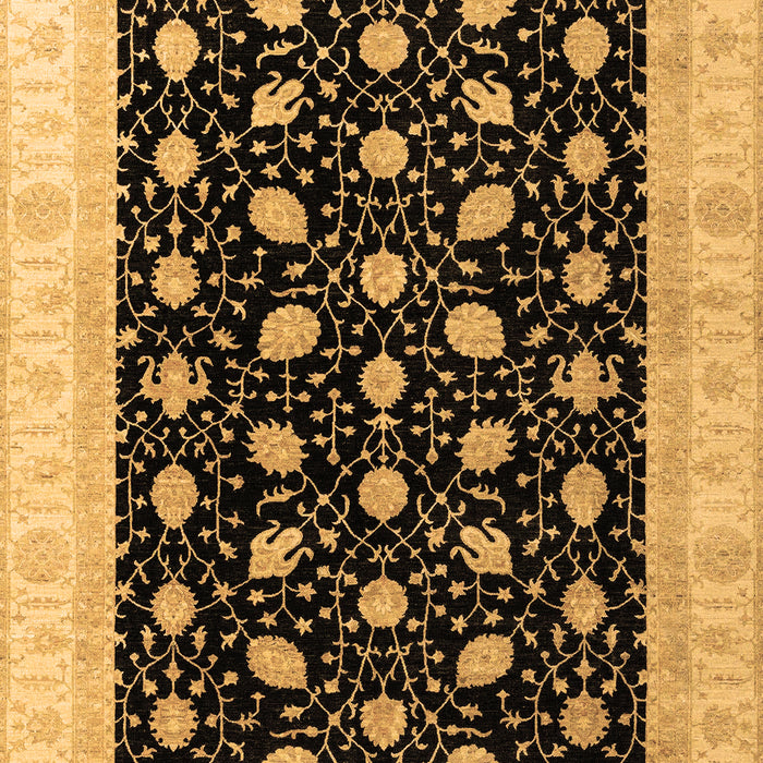 Machine Washable Oriental Brown Modern Rug, wshabs4197brn