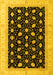 Machine Washable Oriental Yellow Modern Rug, wshabs4197yw