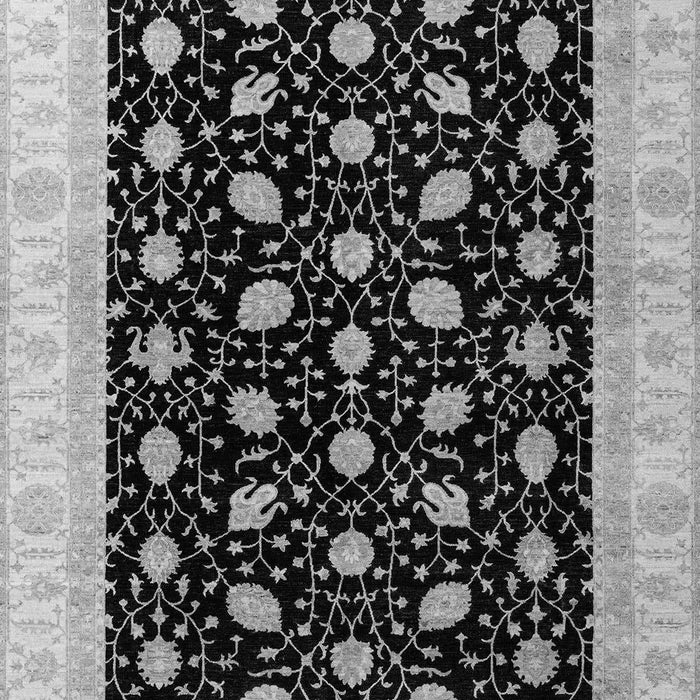 Machine Washable Oriental Gray Modern Rug, wshabs4197gry