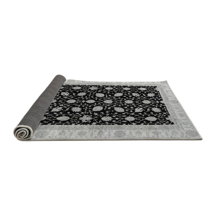 Sideview of Oriental Gray Modern Rug, abs4197gry