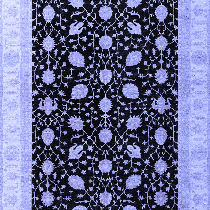 Machine Washable Oriental Blue Modern Rug, wshabs4197blu