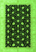 Machine Washable Oriental Green Modern Area Rugs, wshabs4197grn