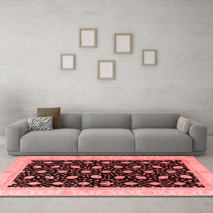 Modern Red Washable Rugs