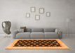 Machine Washable Oriental Orange Modern Area Rugs in a Living Room, wshabs4197org