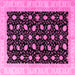 Square Machine Washable Oriental Pink Modern Rug, wshabs4197pnk