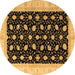 Round Oriental Brown Modern Rug, abs4197brn