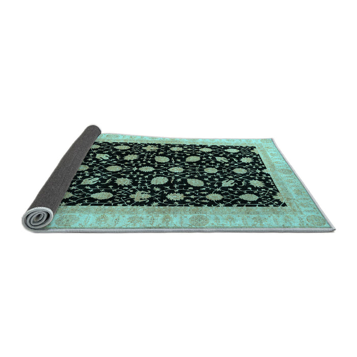 Sideview of Oriental Light Blue Modern Rug, abs4197lblu