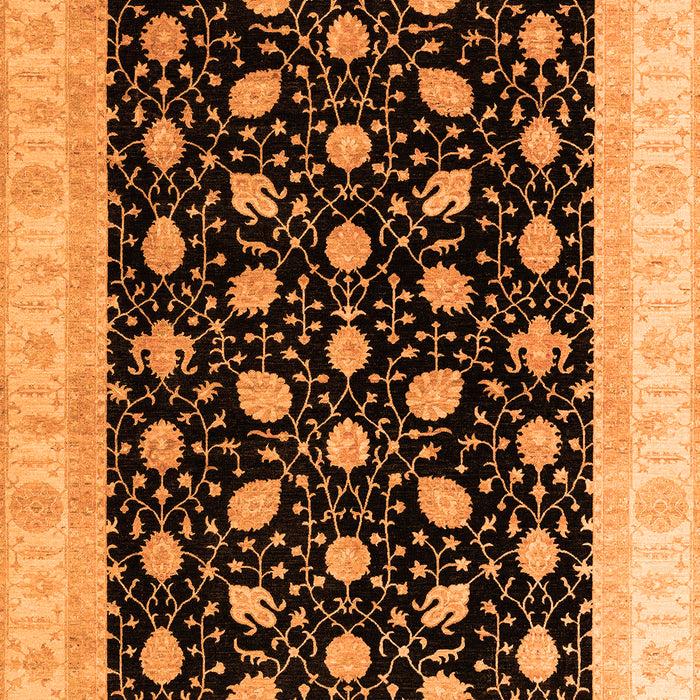 Machine Washable Oriental Orange Modern Area Rugs, wshabs4197org