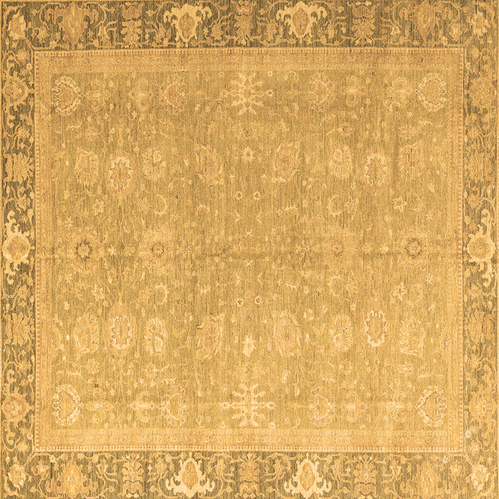 Square Oriental Brown Modern Rug, abs4198brn