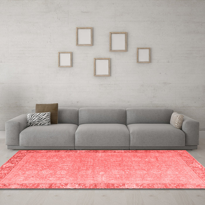 Modern Red Washable Rugs