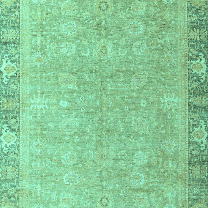 Machine Washable Oriental Turquoise Modern Area Rugs, wshabs4198turq