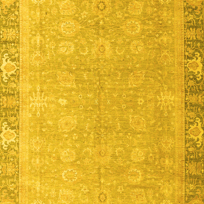 Machine Washable Oriental Yellow Modern Rug, wshabs4198yw