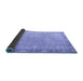 Sideview of Oriental Blue Modern Rug, abs4198blu