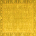 Square Oriental Yellow Modern Rug, abs4198yw