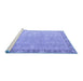 Sideview of Machine Washable Oriental Blue Modern Rug, wshabs4198blu