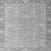 Square Machine Washable Oriental Gray Modern Rug, wshabs4198gry