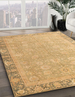 Machine Washable Abstract Orange Rug in a Family Room, wshabs4198