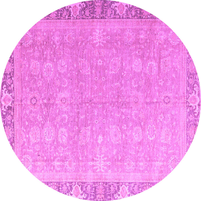 Round Oriental Purple Modern Rug, abs4198pur