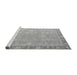 Sideview of Machine Washable Oriental Gray Modern Rug, wshabs4198gry