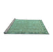 Sideview of Machine Washable Oriental Light Blue Modern Rug, wshabs4198lblu