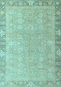 Oriental Light Blue Modern Rug, abs4198lblu