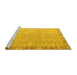 Sideview of Machine Washable Oriental Yellow Modern Rug, wshabs4198yw