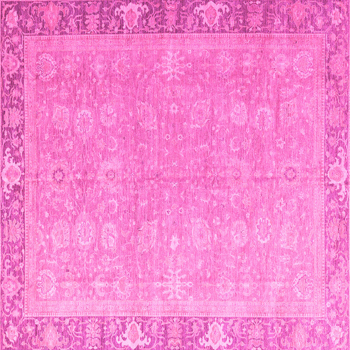 Square Oriental Pink Modern Rug, abs4198pnk