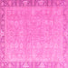 Square Oriental Pink Modern Rug, abs4198pnk