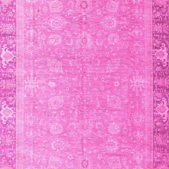 Machine Washable Oriental Pink Modern Rug, wshabs4198pnk