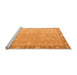 Sideview of Machine Washable Oriental Orange Modern Area Rugs, wshabs4198org