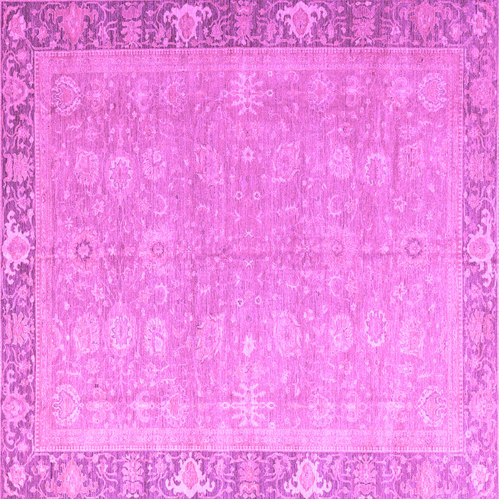 Square Machine Washable Oriental Purple Modern Area Rugs, wshabs4198pur