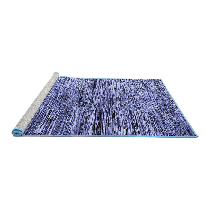 Sideview of Machine Washable Oriental Blue Modern Rug, wshabs4199blu