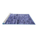 Sideview of Machine Washable Oriental Blue Modern Rug, wshabs4199blu