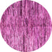 Round Oriental Pink Modern Rug, abs4199pnk