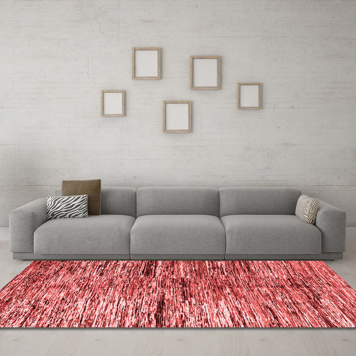 Modern Red Washable Rugs