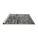 Sideview of Machine Washable Oriental Gray Modern Rug, wshabs4199gry