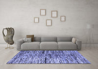 Machine Washable Oriental Blue Modern Rug, wshabs4199blu