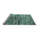 Sideview of Machine Washable Oriental Light Blue Modern Rug, wshabs4199lblu