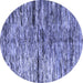 Round Oriental Blue Modern Rug, abs4199blu