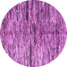 Round Oriental Purple Modern Rug, abs4199pur