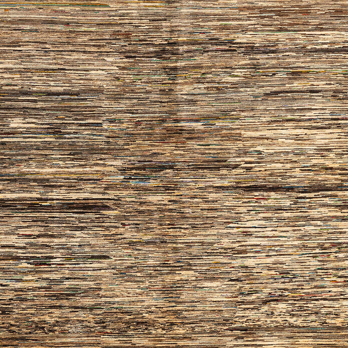 Square Abstract Dark Sienna Brown Oriental Rug, abs4199