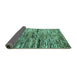 Sideview of Oriental Turquoise Modern Rug, abs4199turq