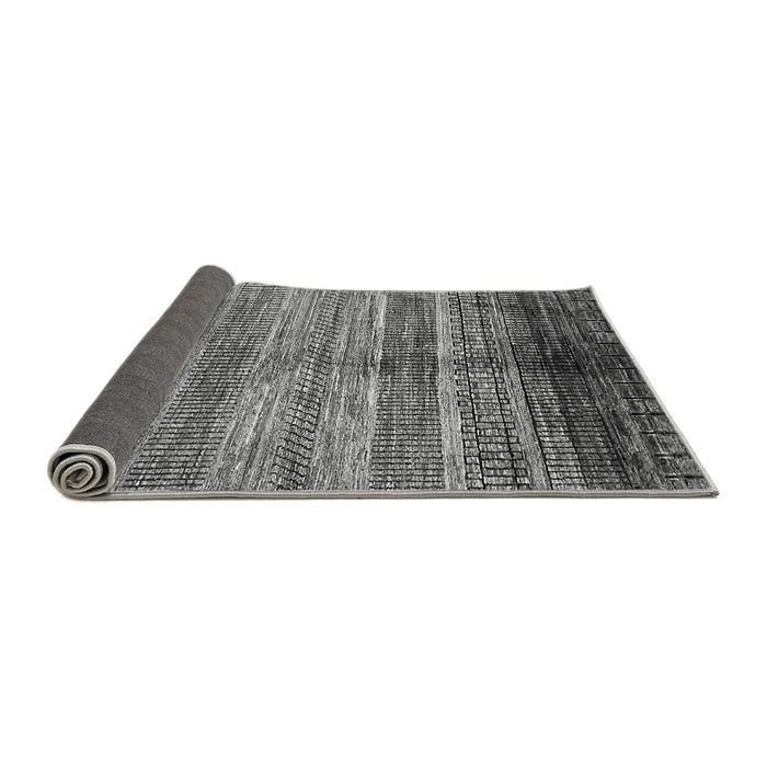 Sideview of Abstract Gray Modern Rug, abs419gry