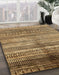 Abstract Brown Sand Brown Modern Rug in Family Room, abs419