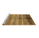 Sideview of Machine Washable Abstract Brown Modern Rug, wshabs419brn